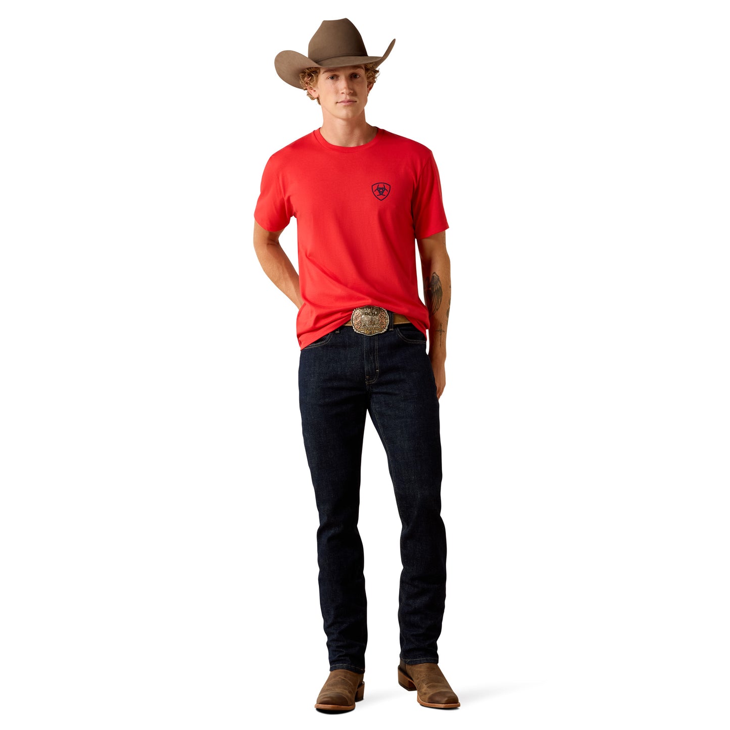 Ariat Men's Chinelos Hex Mars Red Classic Fit T-Shirt 10054352