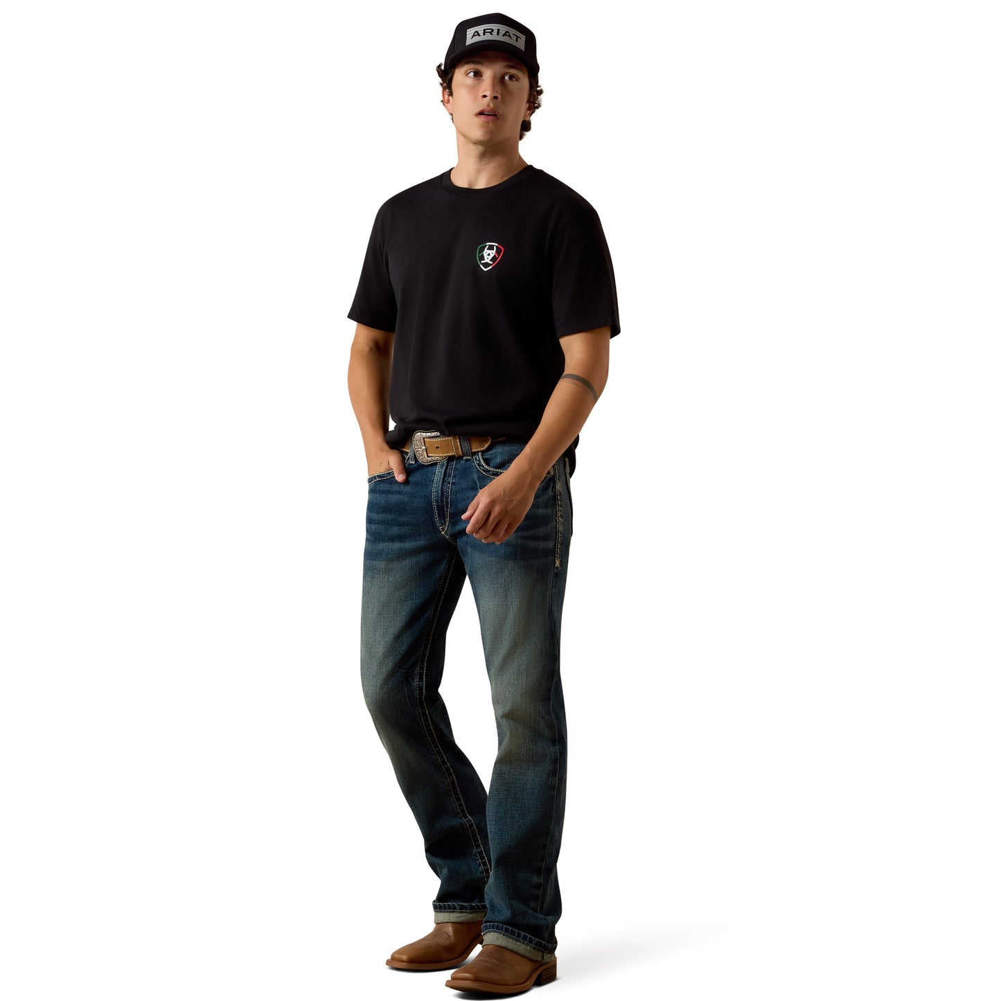 Ariat Men's Black Buckin Baqueno Graphic Classic Fit T-Shirt 10060967
