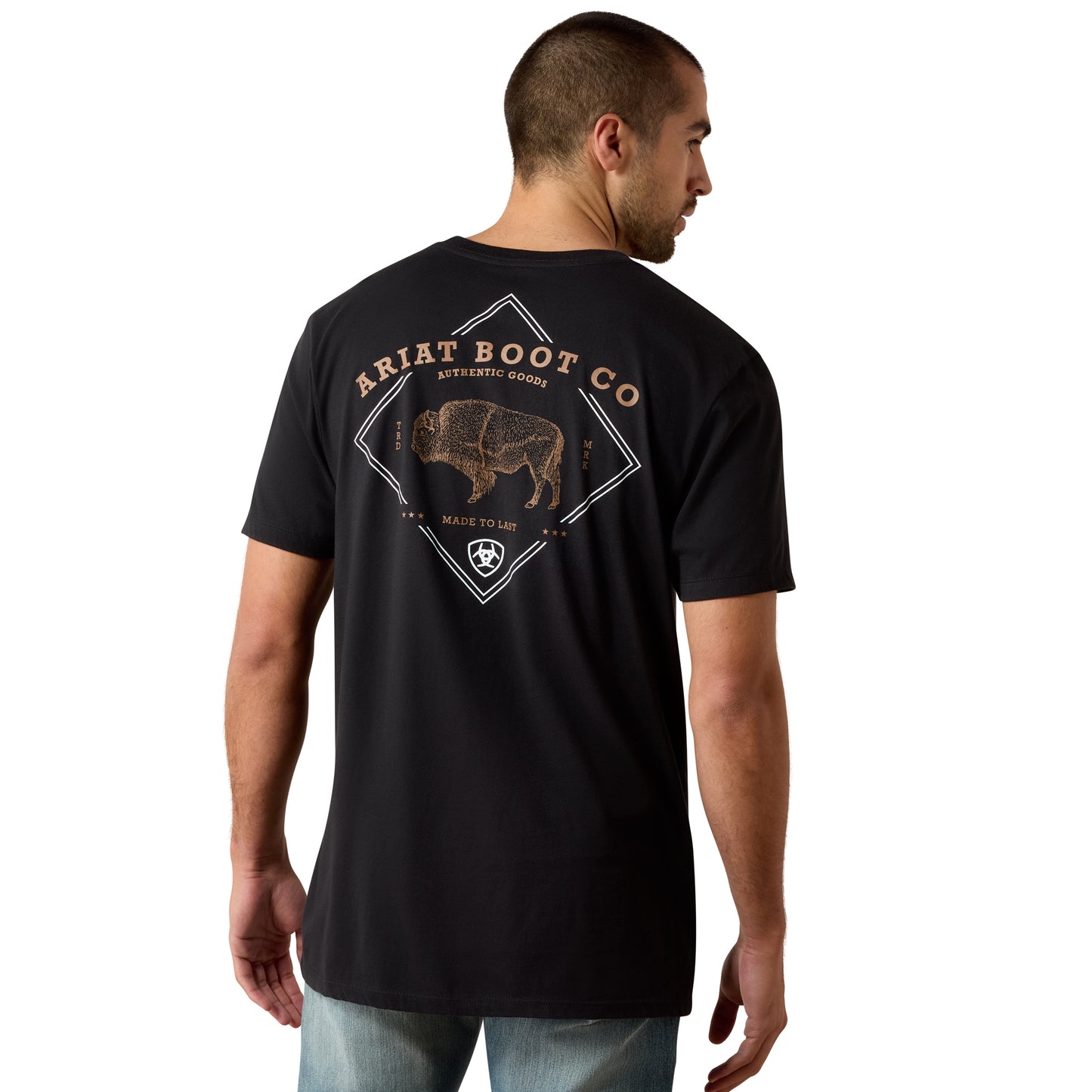 Ariat Men's Xray Bison Black Classic Fit T-Shirt 10060975