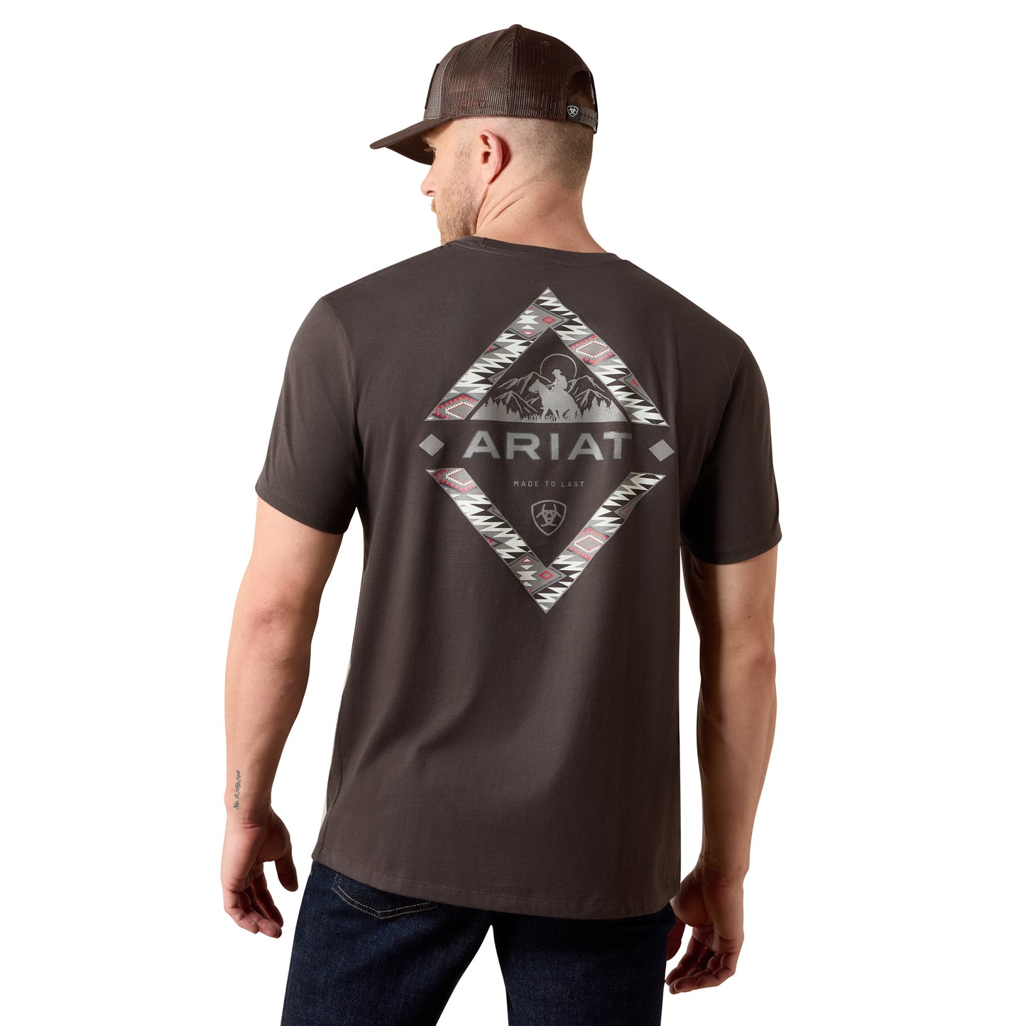 Ariat Men's Southwest Mountain Man Vintage Black Classic Fit T-Shirt 10062951