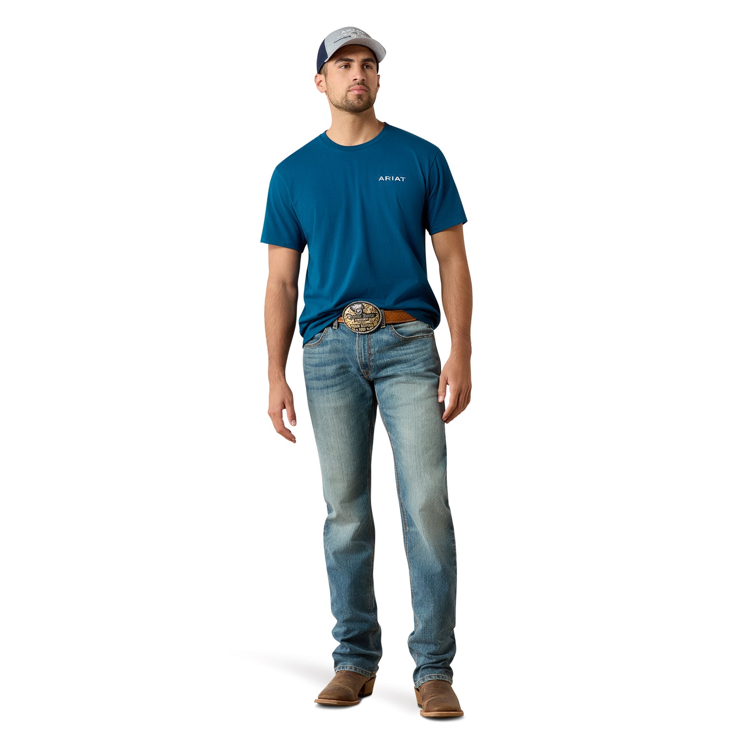 Ariat Men's Liquid Stamp Flag Sailor Blue Classic Fit T-Shirt 10062952