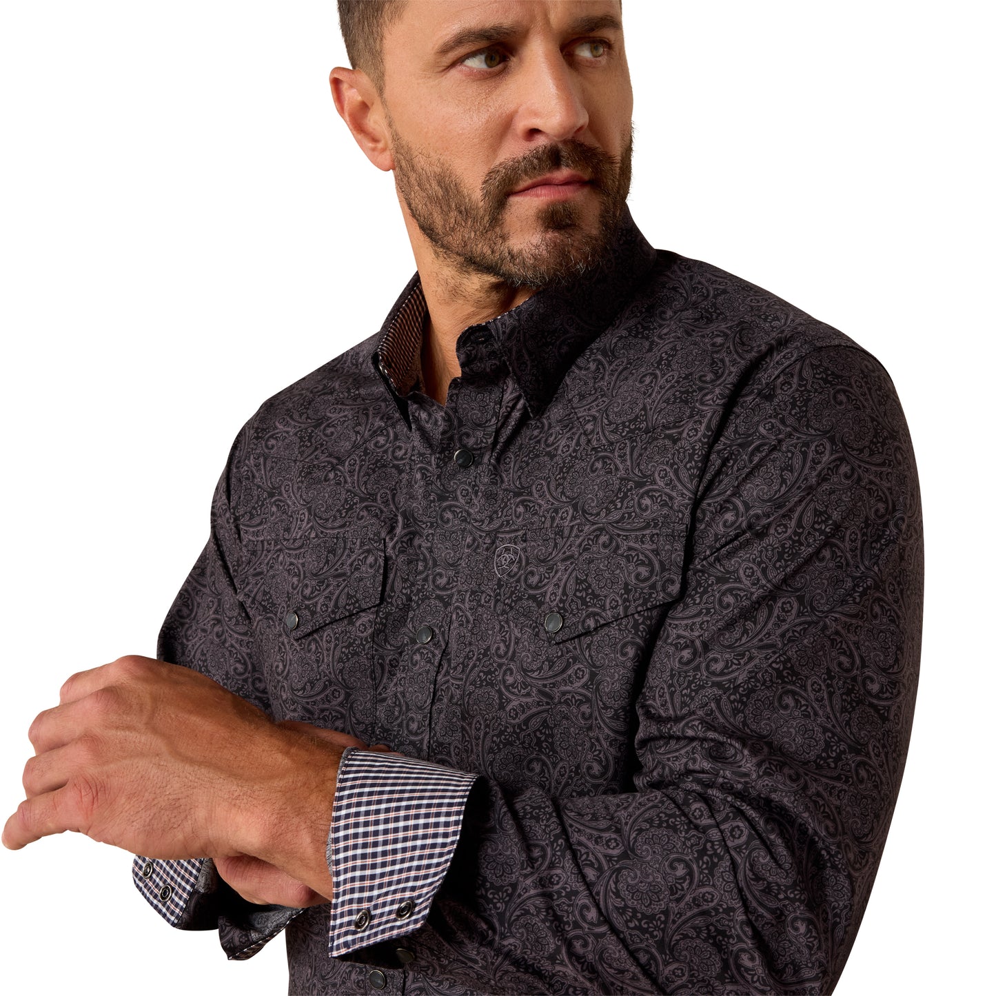 Ariat Men's Wrinkle Free Allen Fitted Snap Shirt 10071023