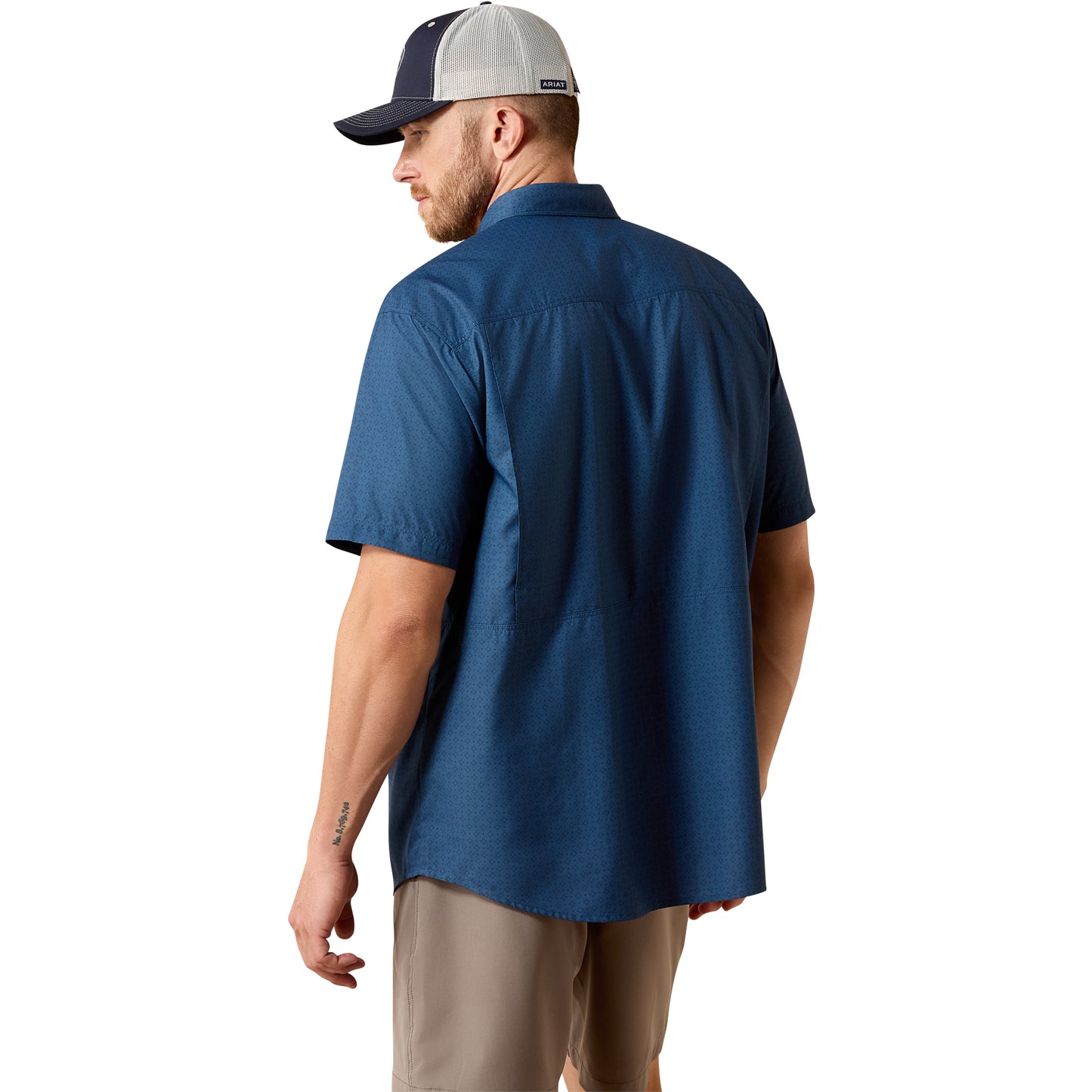 Ariat Men's Printed VentTEK Outbound Dark Denim Navy Shirt 10071050