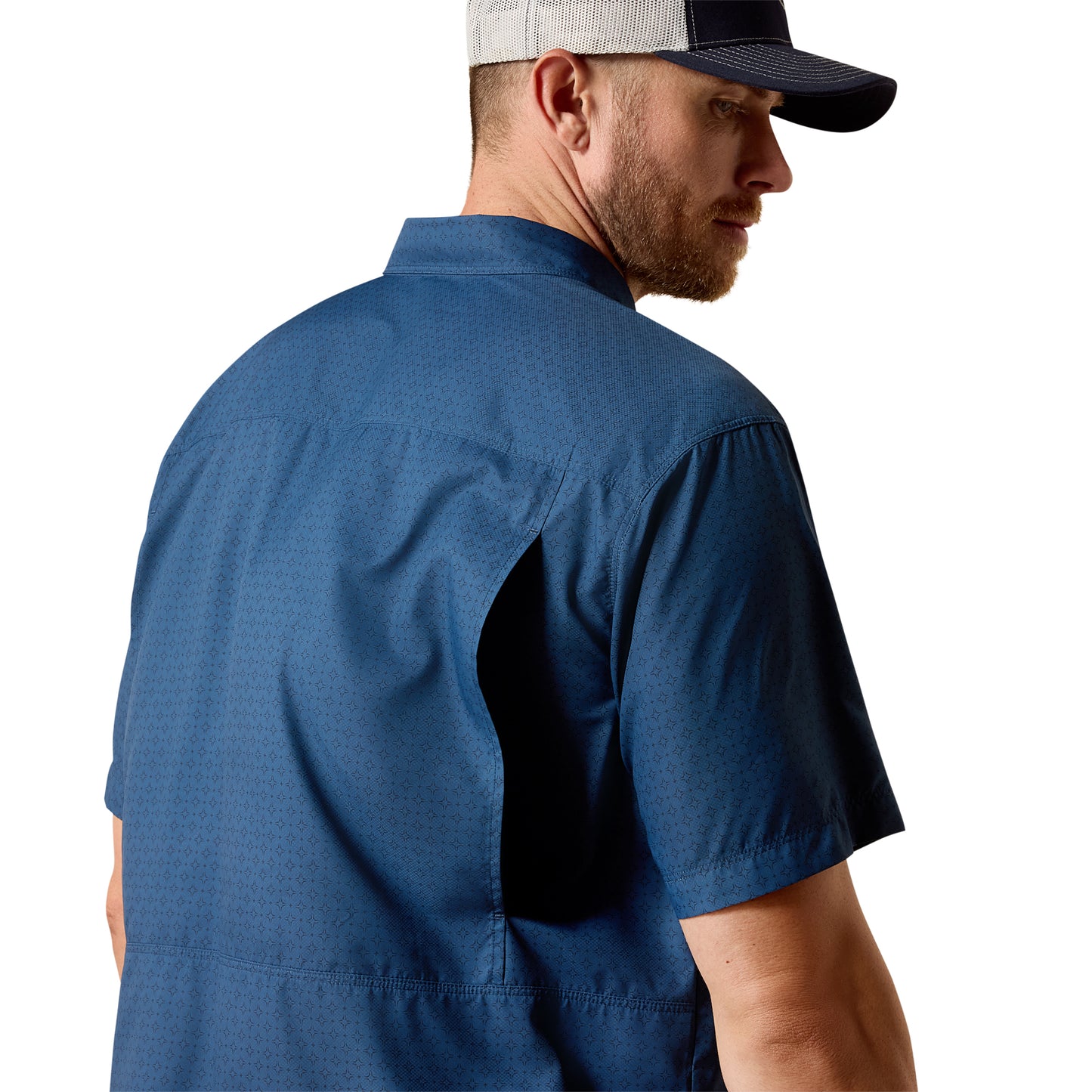 Ariat Men's Printed VentTEK Outbound Dark Denim Navy Shirt 10071050