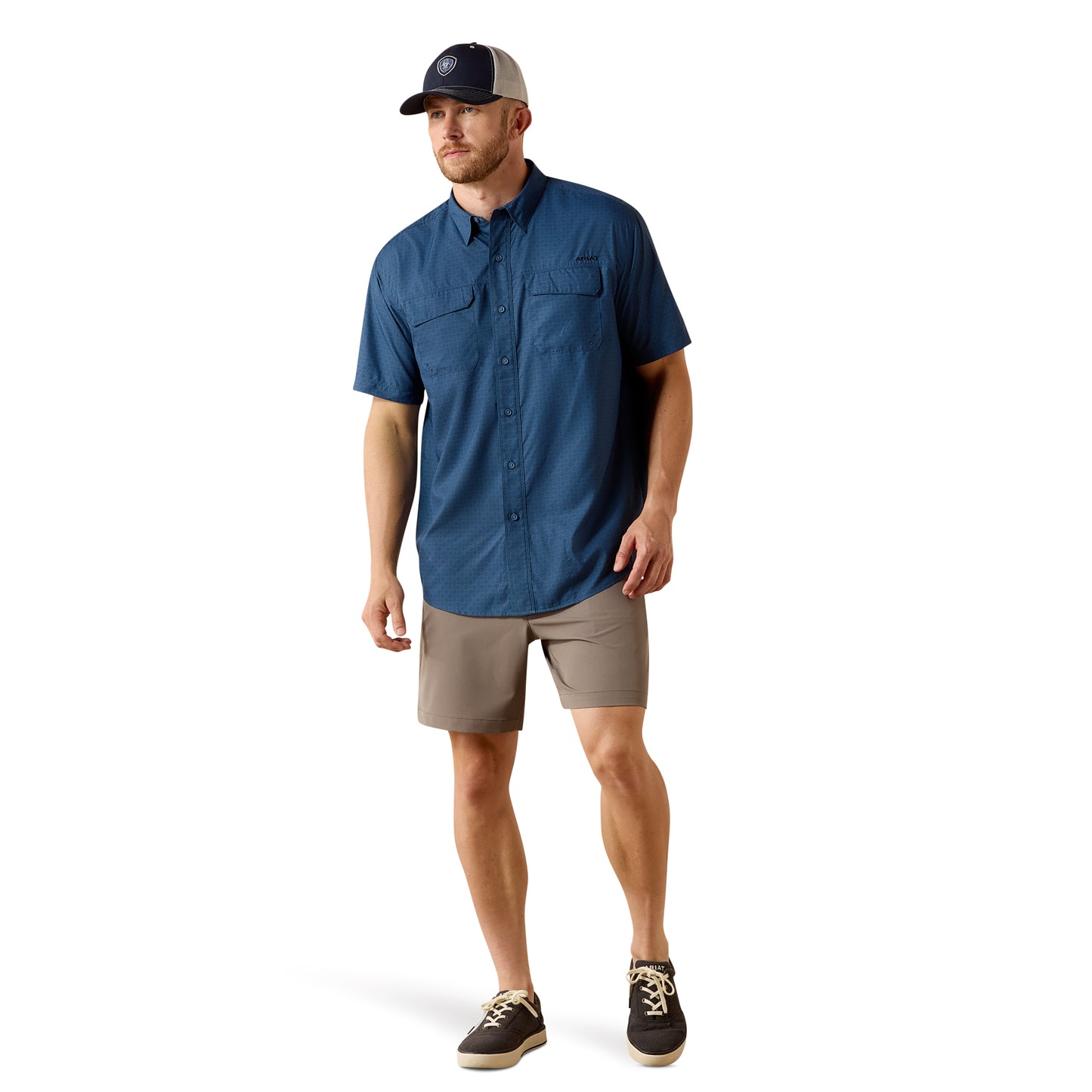 Ariat Men's Printed VentTEK Outbound Dark Denim Navy Shirt 10071050