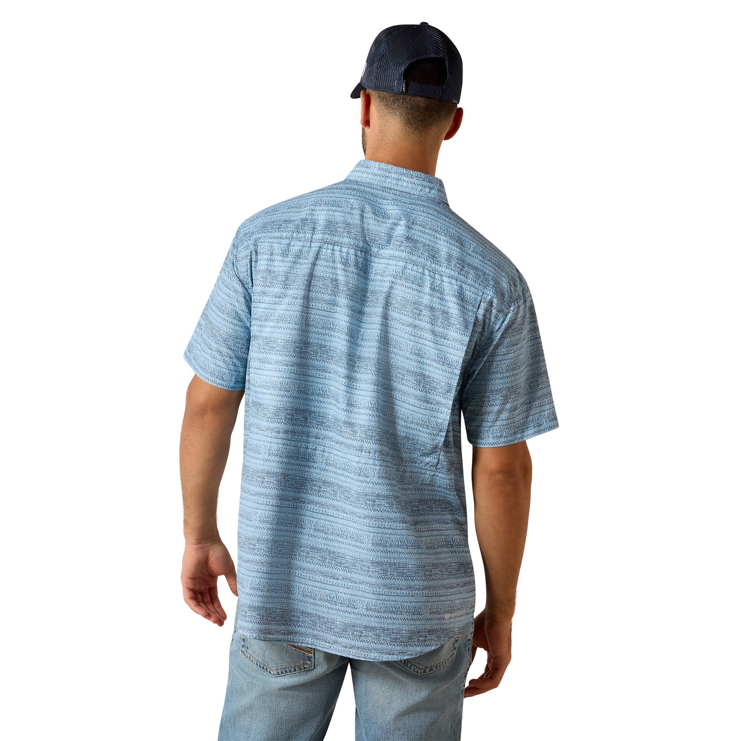Ariat Men's Printed VentTEK Outbound Blissful Blue Classic Fit Shirt 10071051