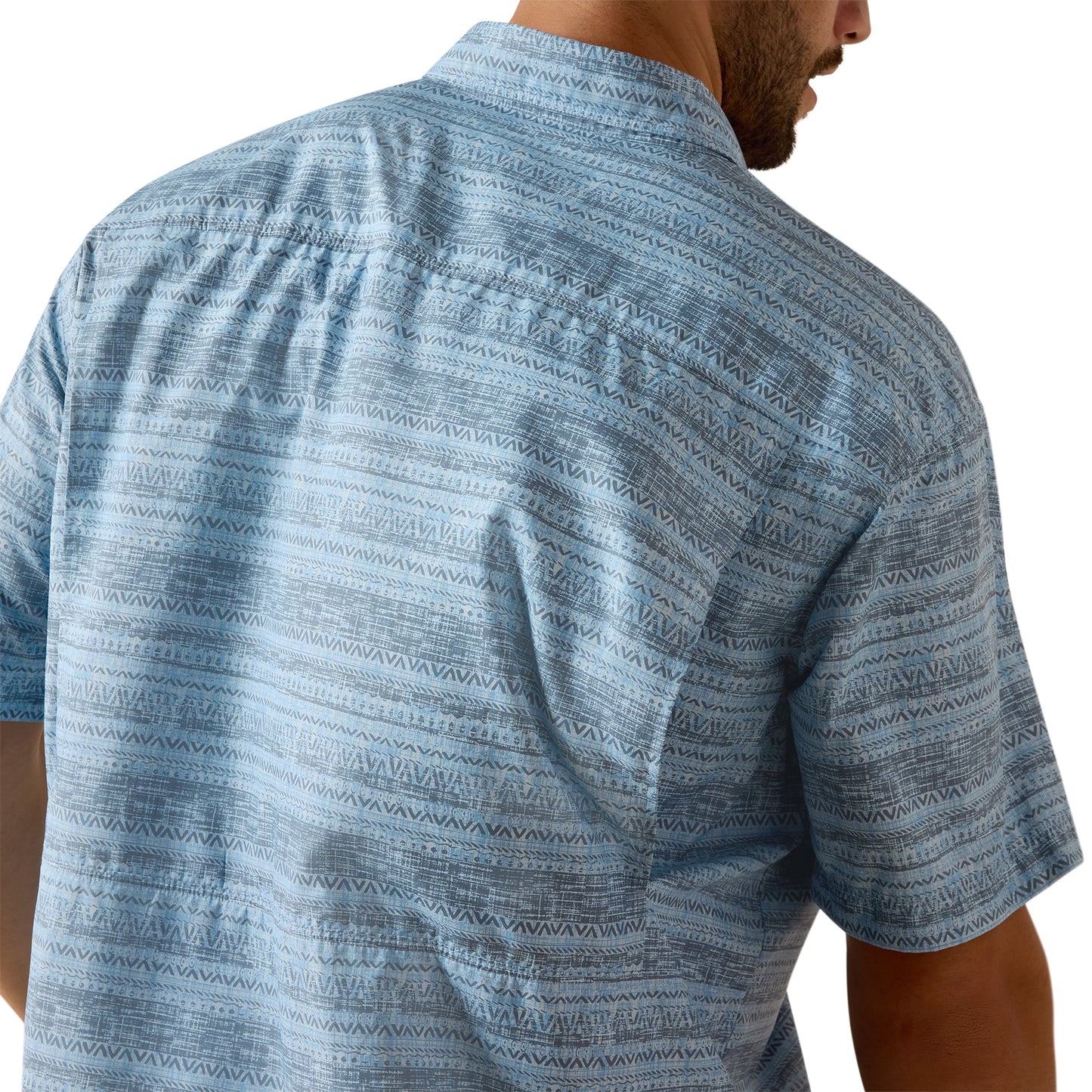 Ariat Men's Printed VentTEK Outbound Blissful Blue Classic Fit Shirt 10071051