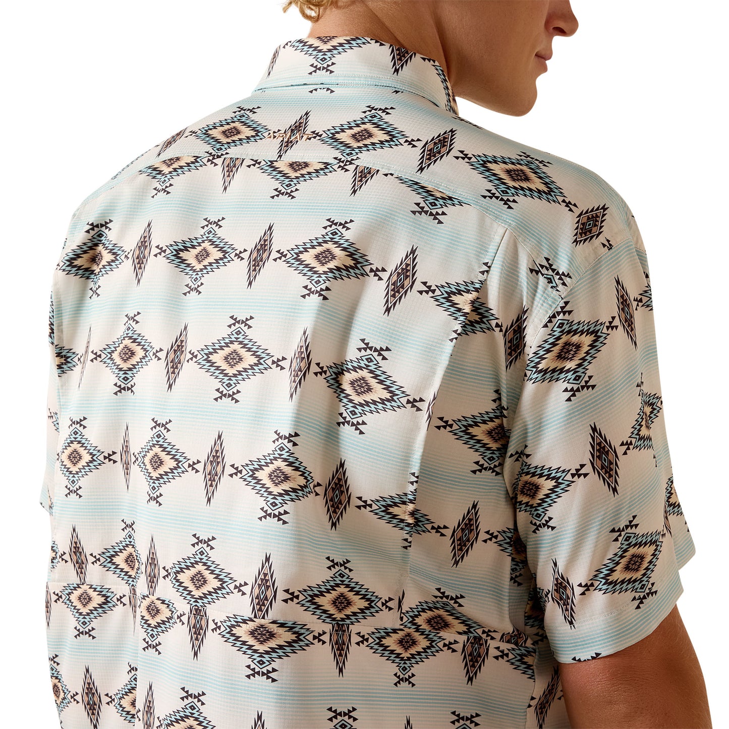 Ariat Men's Printed VentTEK Classic Fit Off White Shirt 10071056