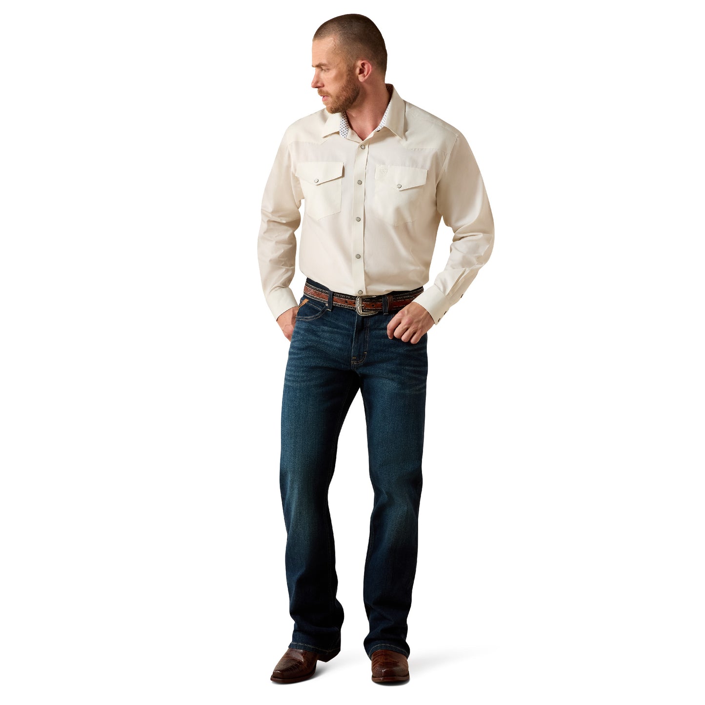 Ariat Men's Wrinkle Free Pinpoint Oxford Classic Fit Shirt 10071106