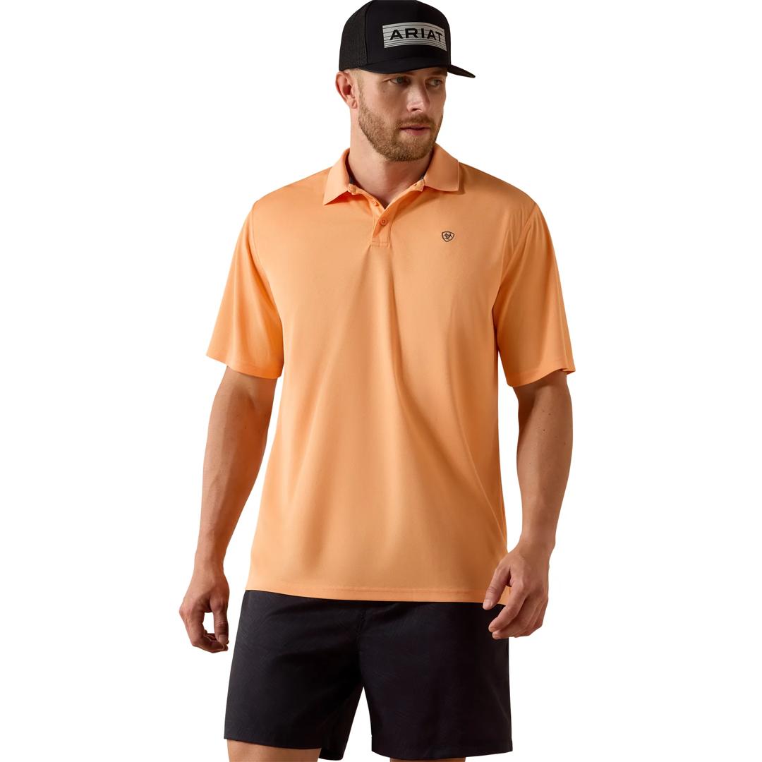 Ariat Men's TEK Cantaloupe Polo Shirt 10071397 front