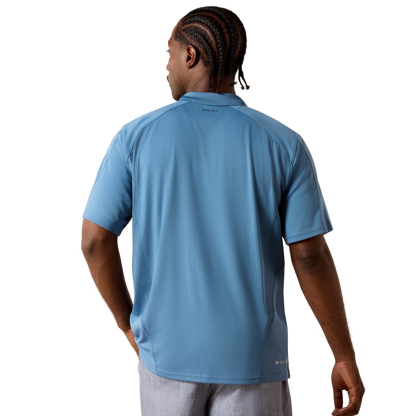 Ariat Men's AC Captain's Blue Polo Shirt 10071427