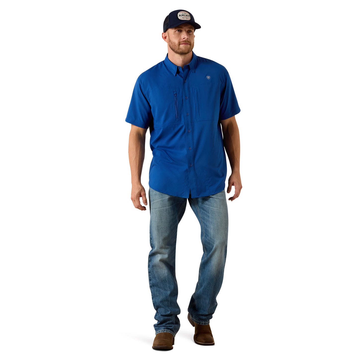 Ariat Men's VentTEK Blue Quartz Classic Fit Shirt 10071430