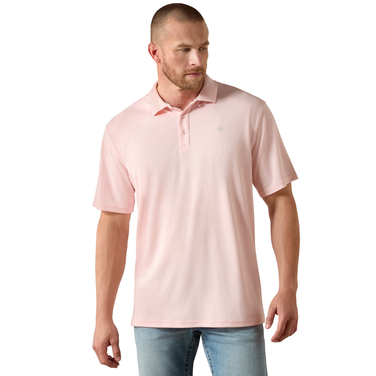 Ariat Men's TEK Icy Pink Polo Shirt 10071432