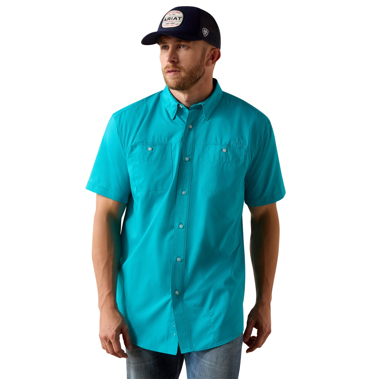 Ariat Men's 360 Airflow Miami Blue Classic Fit Shirt 10071464