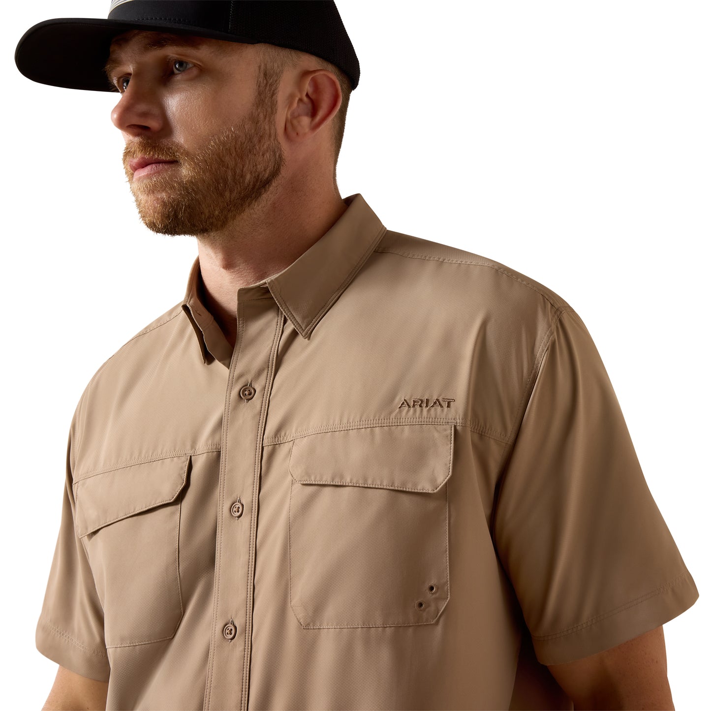 Ariat Men's VentTEK Outbound Taupe Grey Classic Fit Shirt 10071552