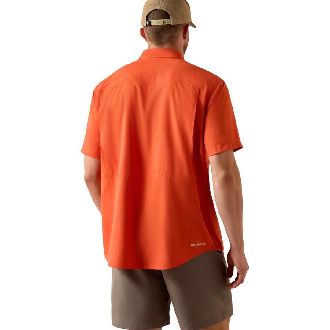 Ariat Men's VentTEK Paprika Red Outbound Classic Fit Shirt 10071553 back
