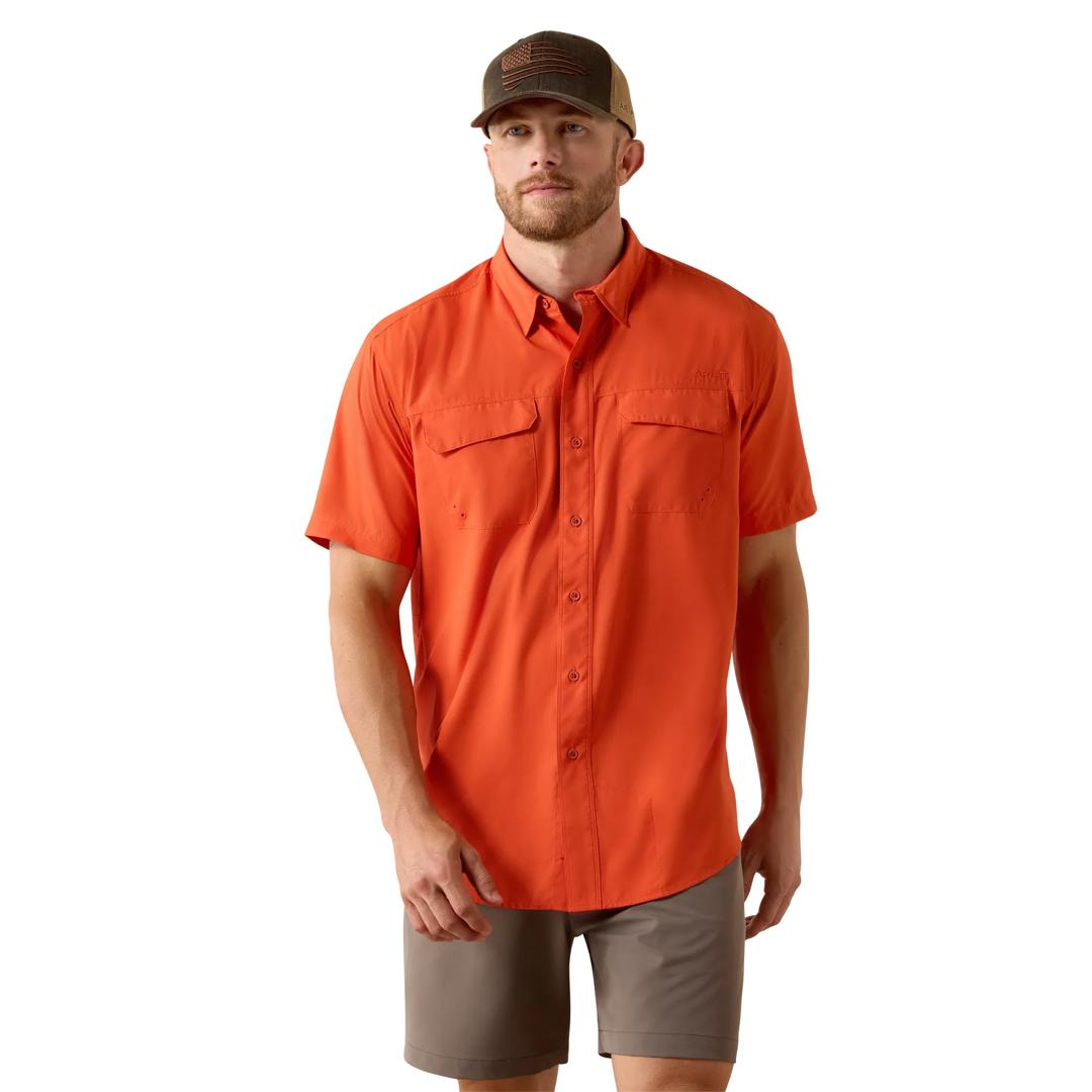 Ariat Men's VentTEK Paprika Red Outbound Classic Fit Shirt 10071553 front