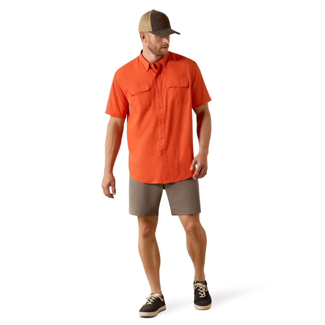 Ariat Men's VentTEK Paprika Red Outbound Classic Fit Shirt 10071553 full
