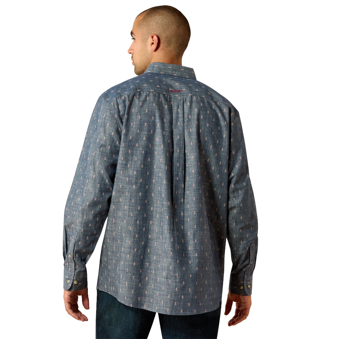 Ariat Men's Teague Blue Medallion Print Classic Fit Shirt 10071607