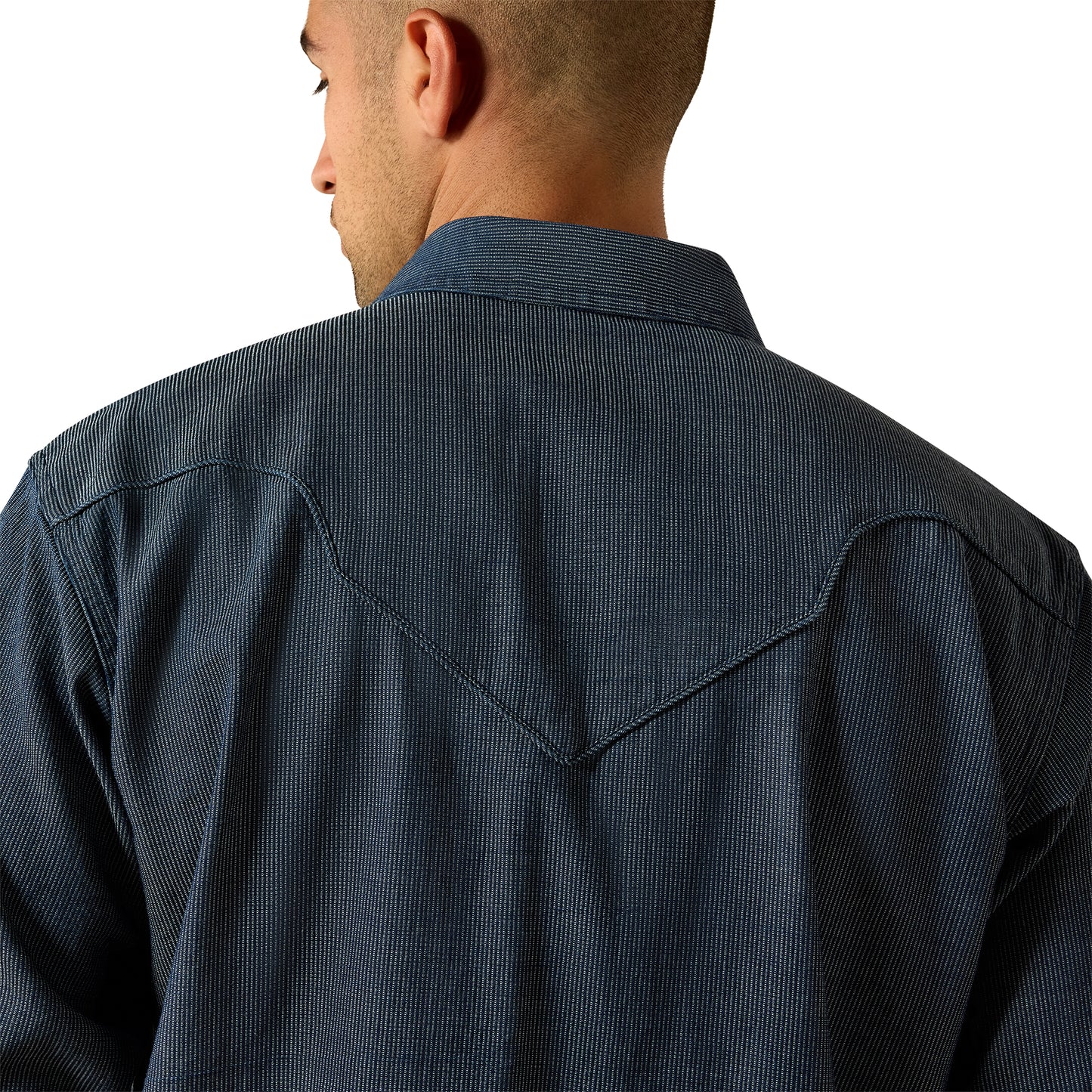 Ariat Men's Retro Harlan Navy Fitted Snap Shirt 10071646