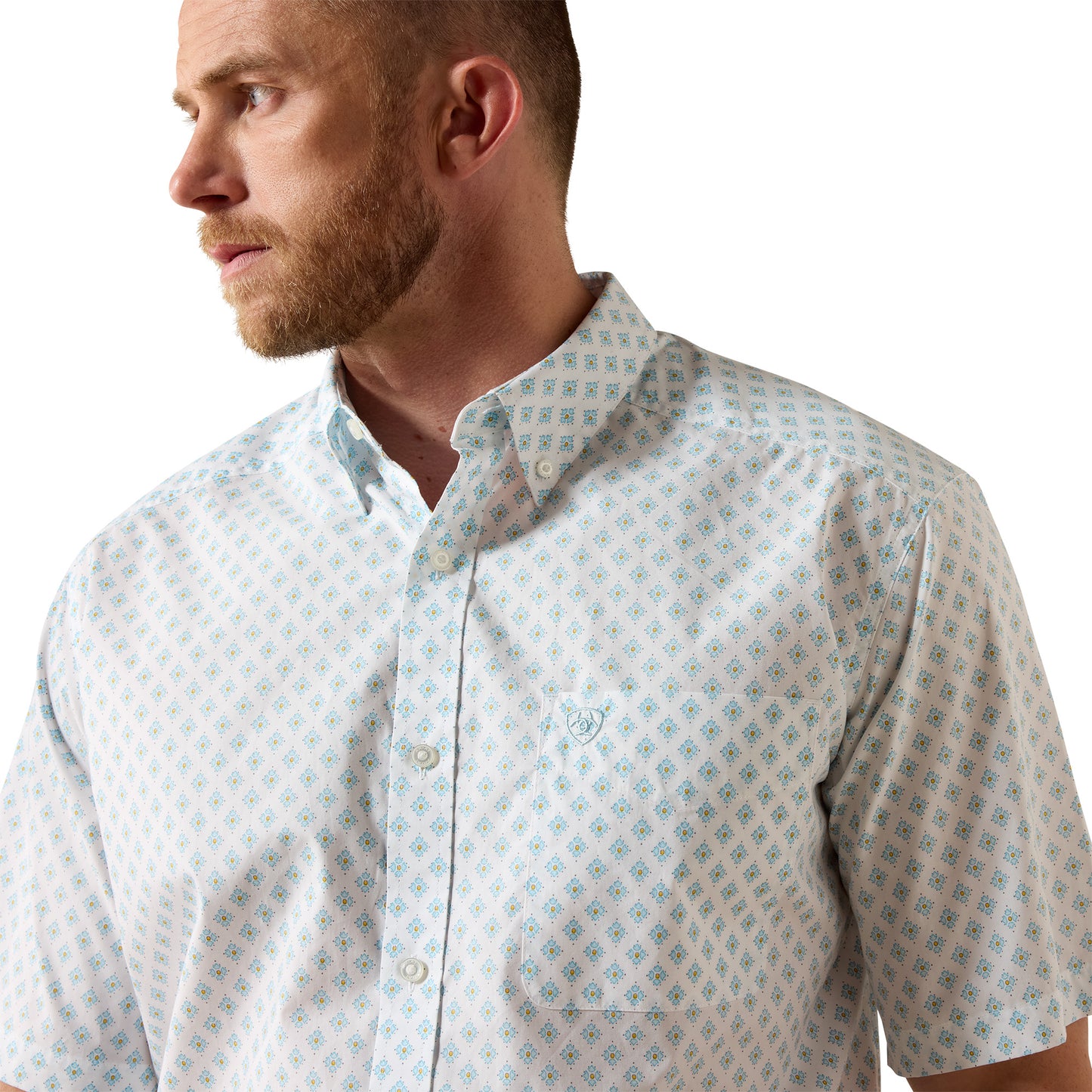 Ariat Men's Packert White Medallion Classic Fit Shirt 10071728