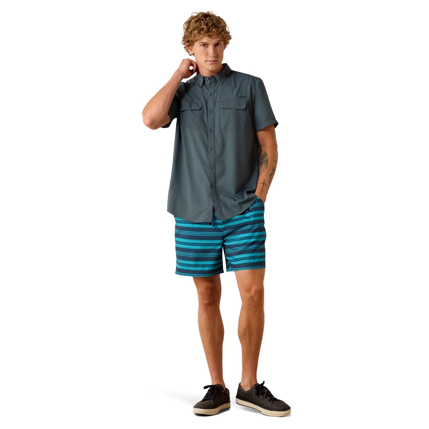 Ariat Men's VentTEK Outbound Dark Slate Fitted Shirt 10071761