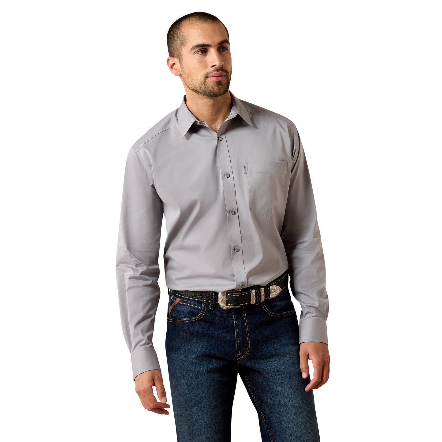 Ariat Men's Everything Sky Rocket Grey Classic Fit Shirt 10072733