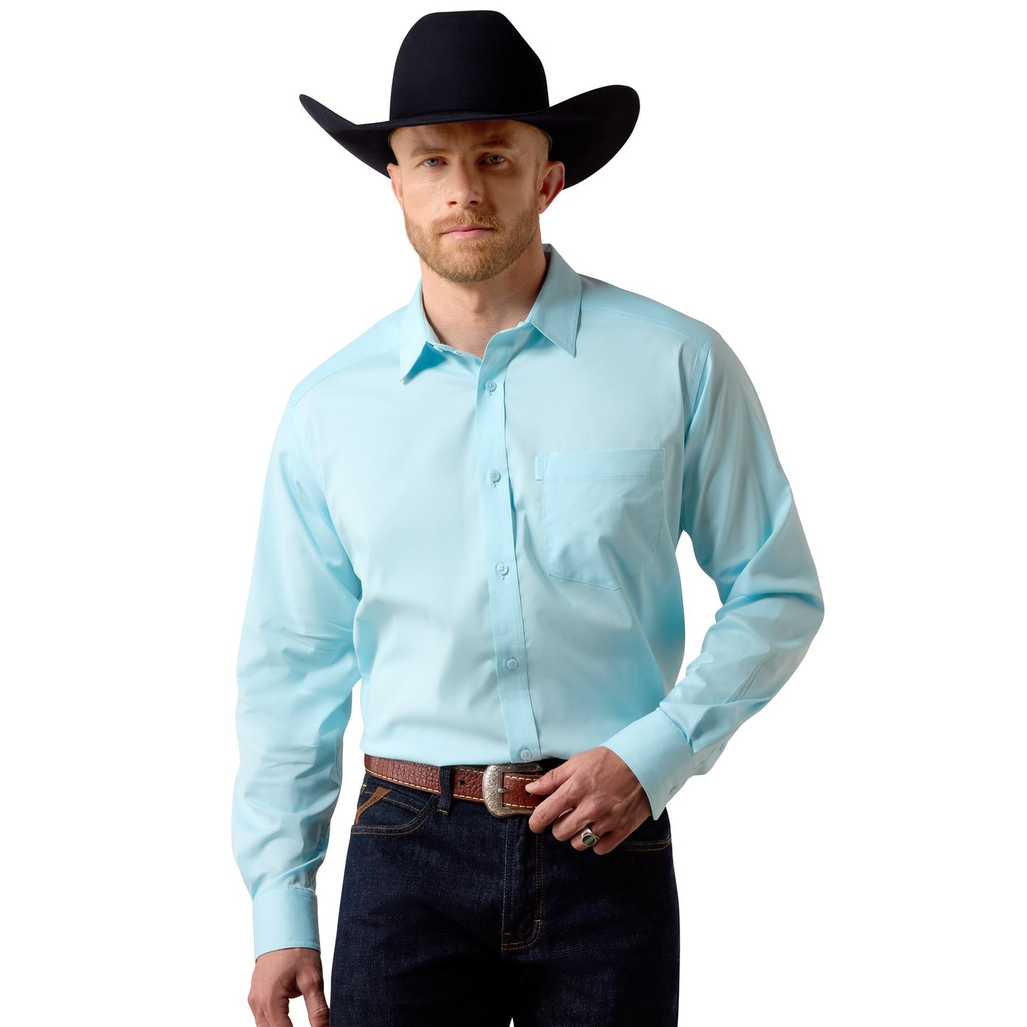 Ariat Men's Everything Classic Fit Crystal Blue Shirt 10072735