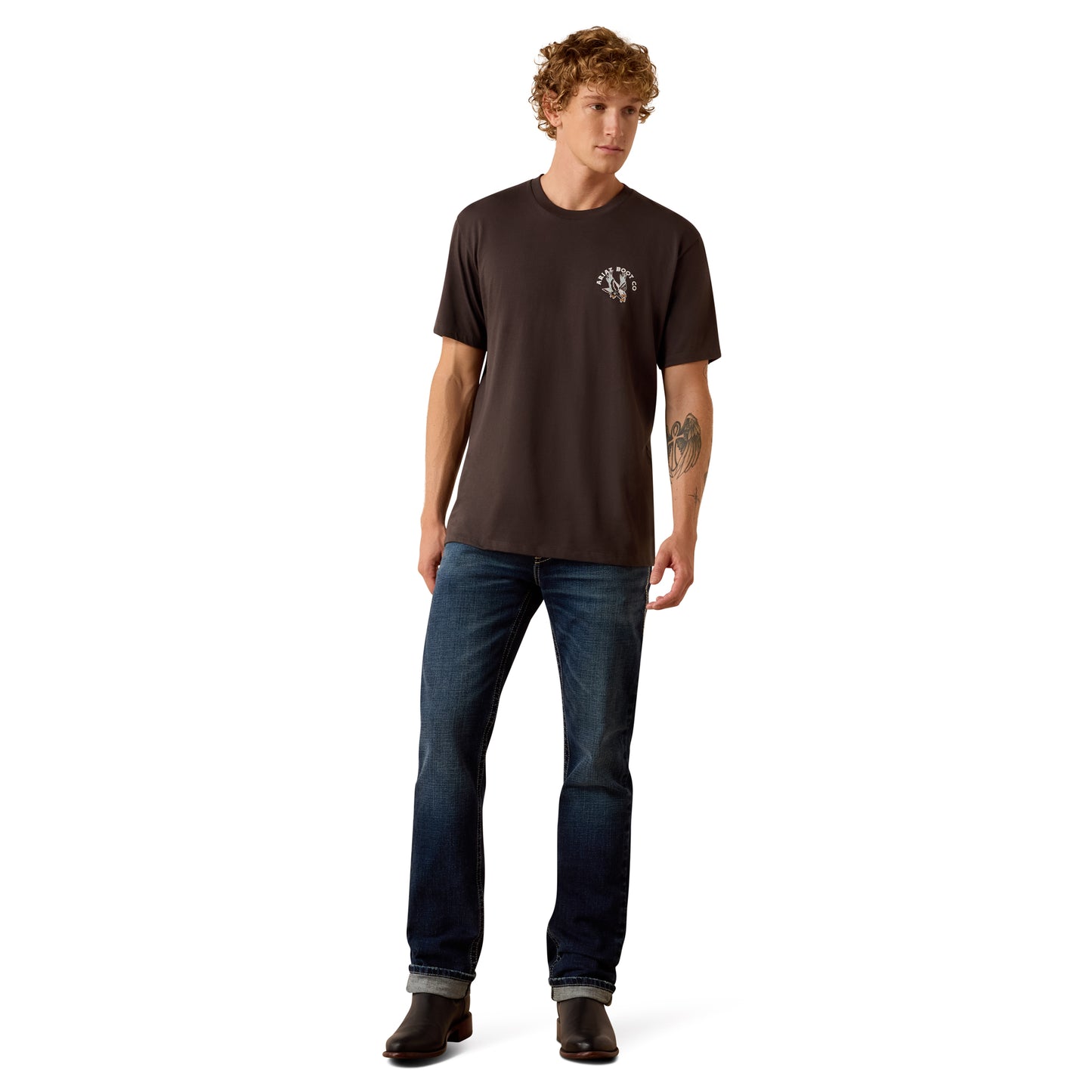 Ariat Men's Traditional Eagle Land of the Free Vintage Black T-Shirt 10073413