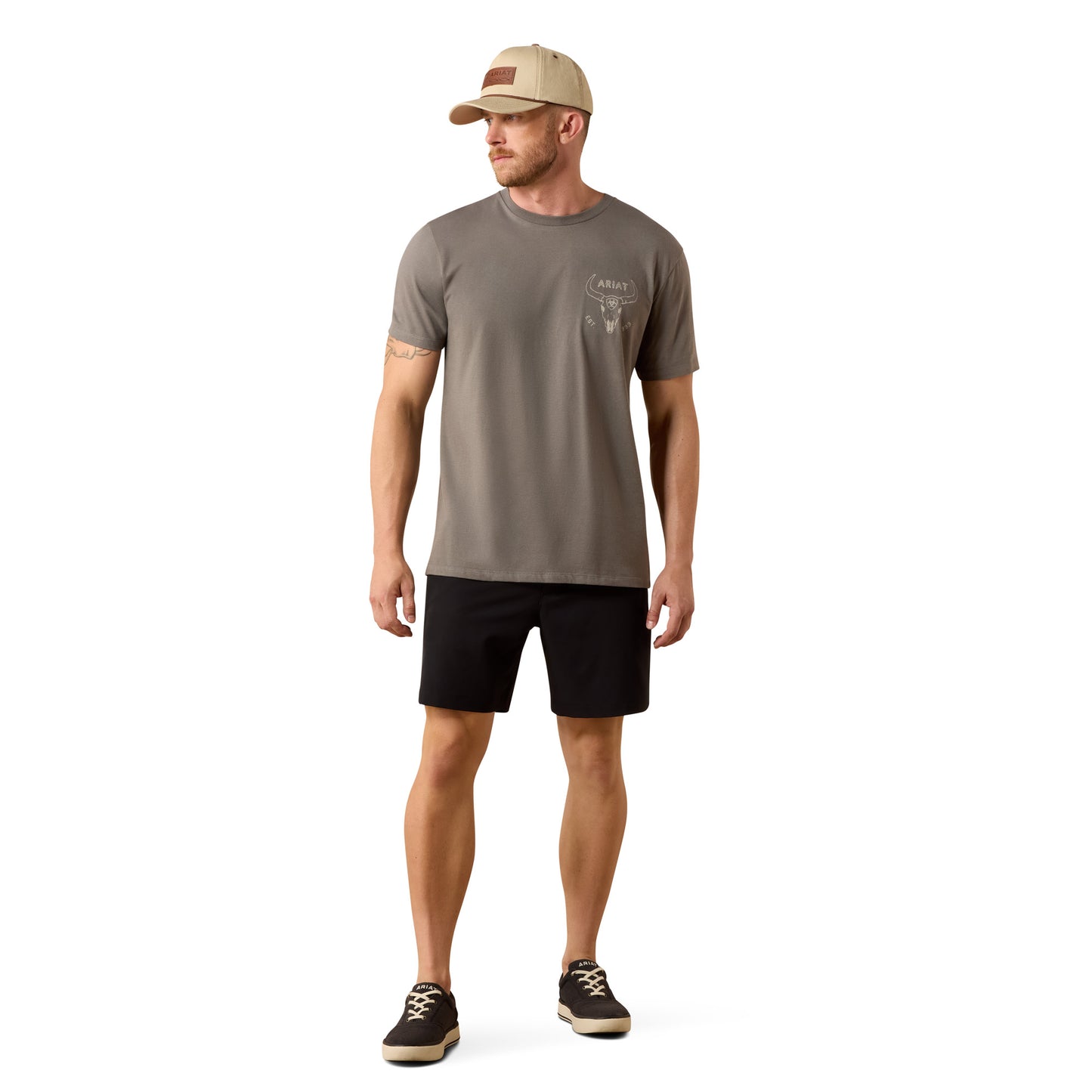 Ariat Men's Desert Badge Tradition Smoked Pearl T-Shirt 10073415