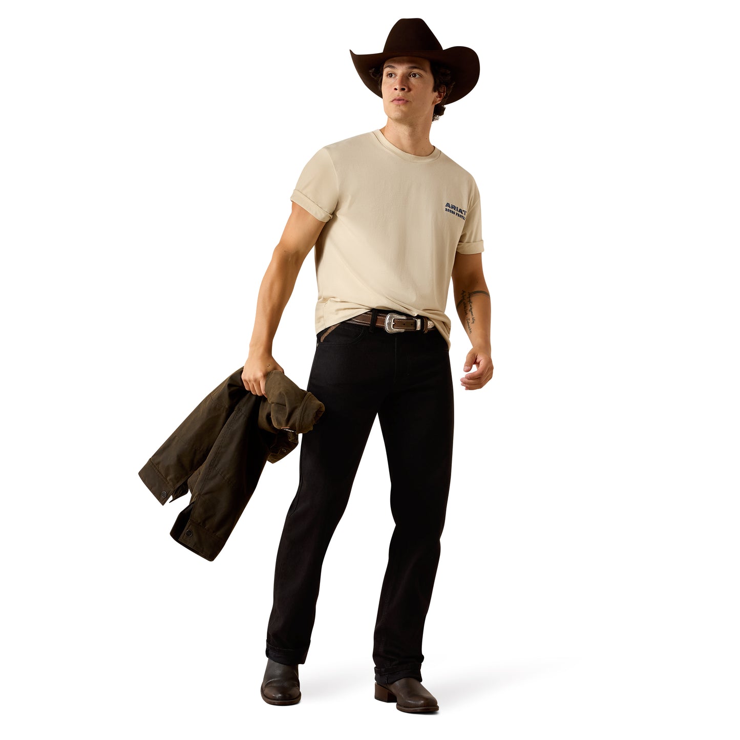 Ariat Men's Proven Stamp Natural Tan T-Shirt 10073416