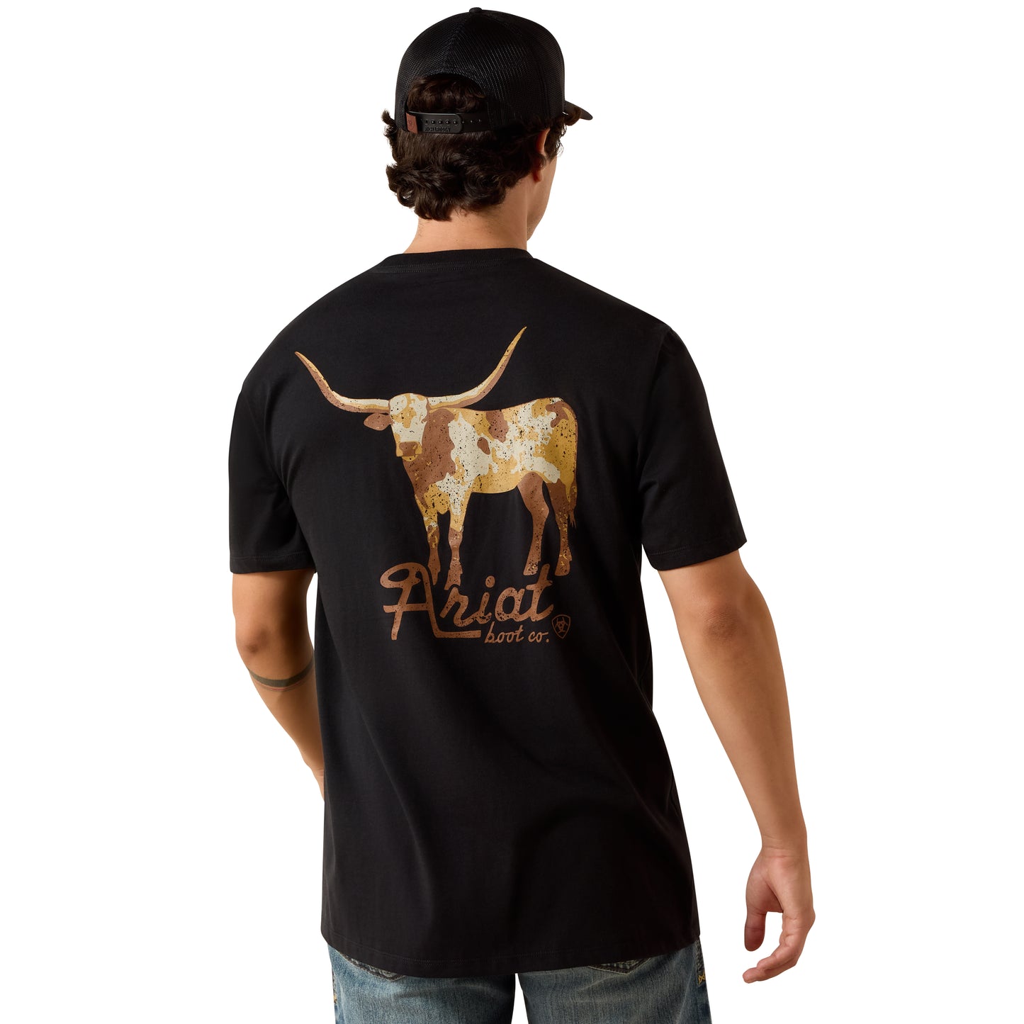 Ariat Men's Cowmooflage Black Classic Fit T-Shirt 10073419