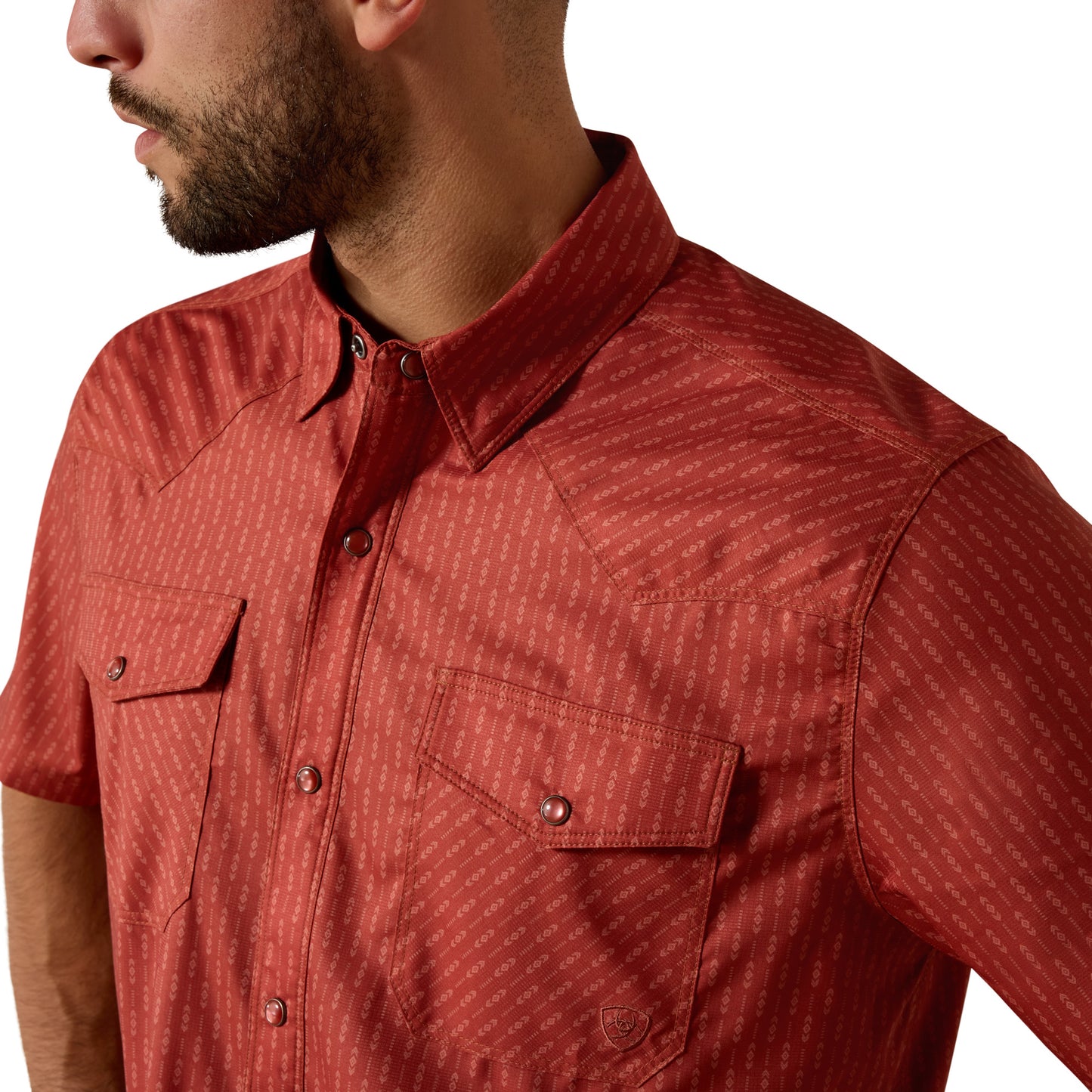 Ariat Men's VentTEK Western Chili Oil Print Fitted Snap Shirt 10073421
