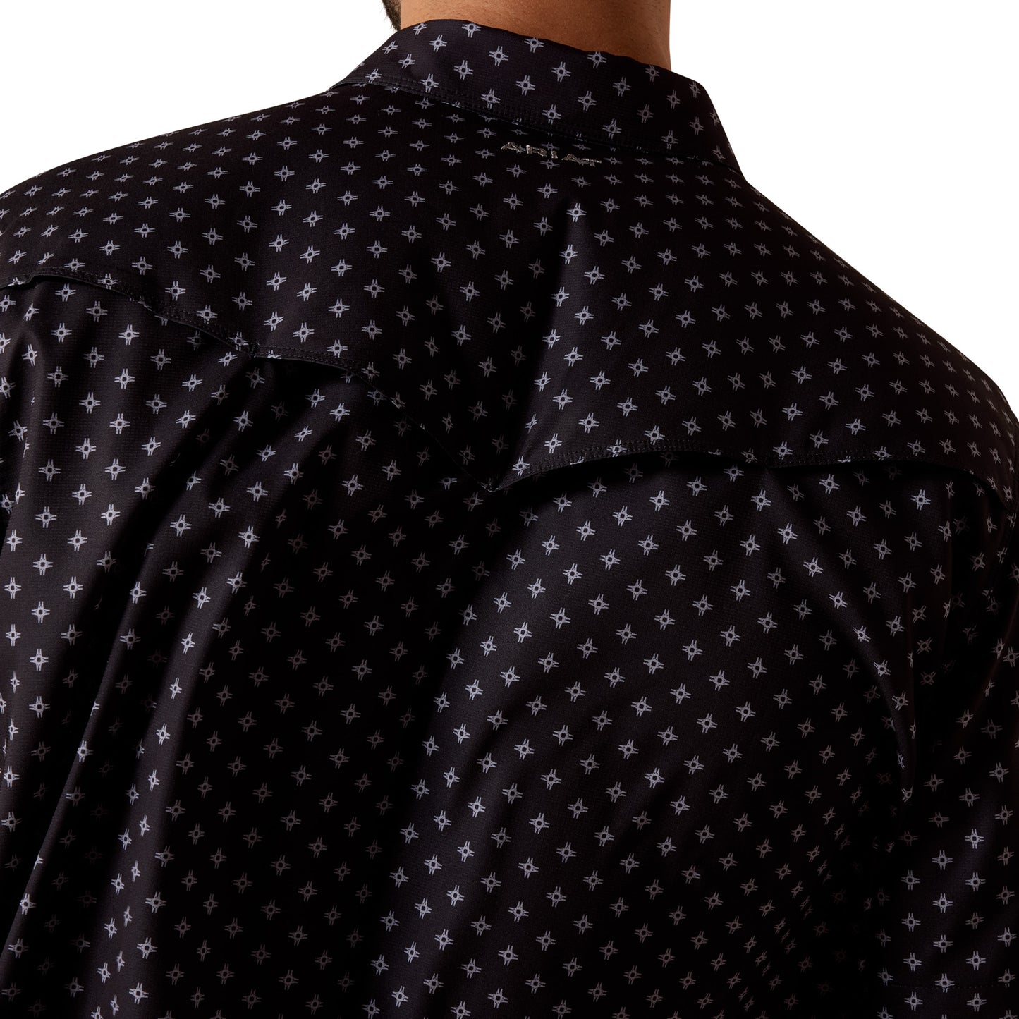 Ariat Men's Printed VentTEK Western Black Fitted Snap Shirt 10073422