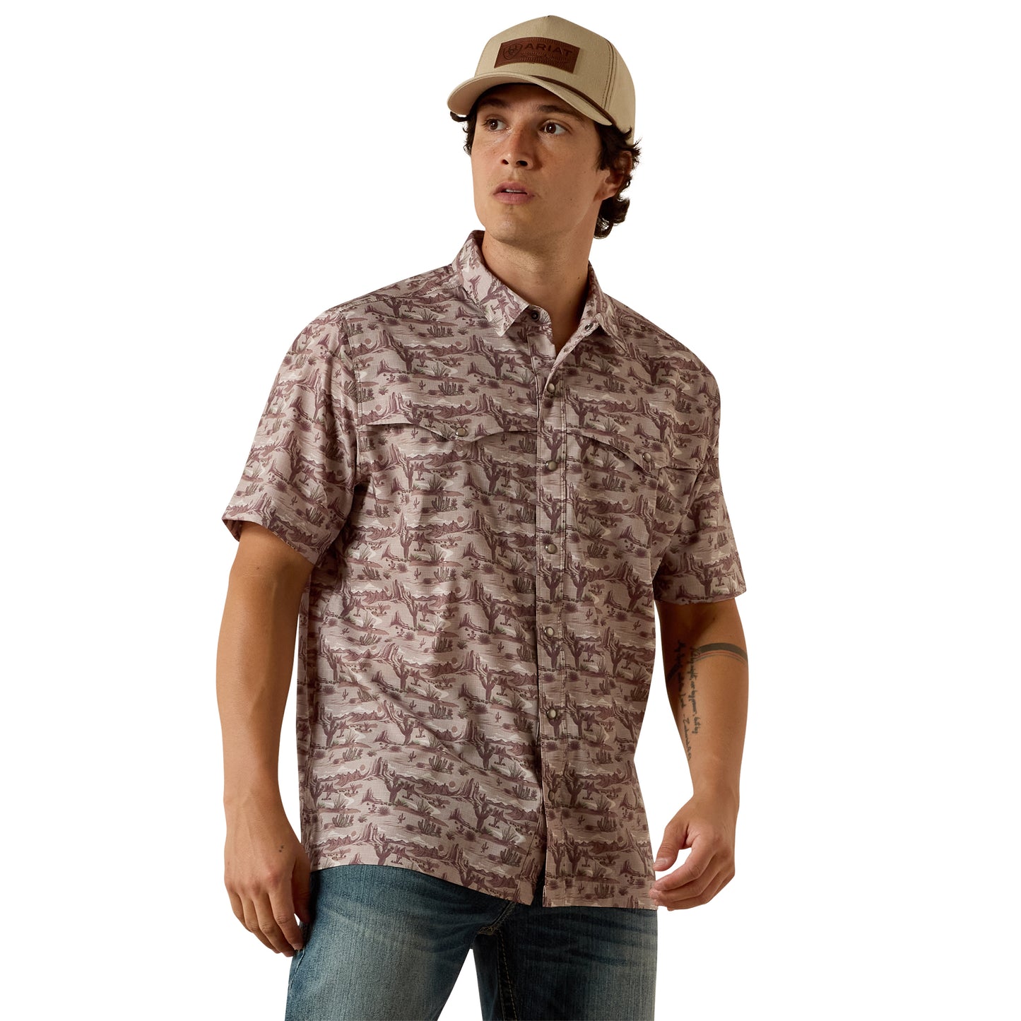 Ariat Men's VentTEK Tuffet Southwest Landscape Print Western Snap Shirt 10073426