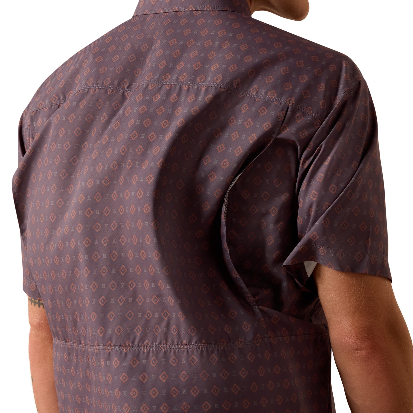 Ariat Men's VentTEK Outbound Black Printed Classic Fit Shirt 10073428