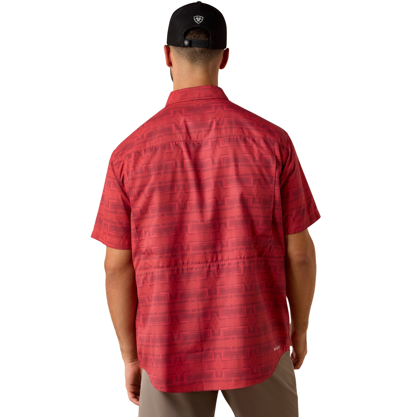 Ariat Men's VentTEK Outbound Rhubarb Red Printed Classic Fit Shirt 10073429