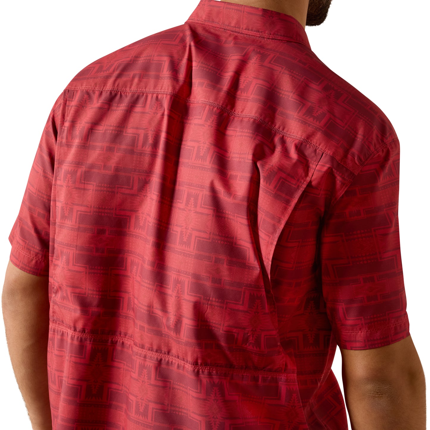 Ariat Men's VentTEK Outbound Rhubarb Red Printed Classic Fit Shirt 10073429