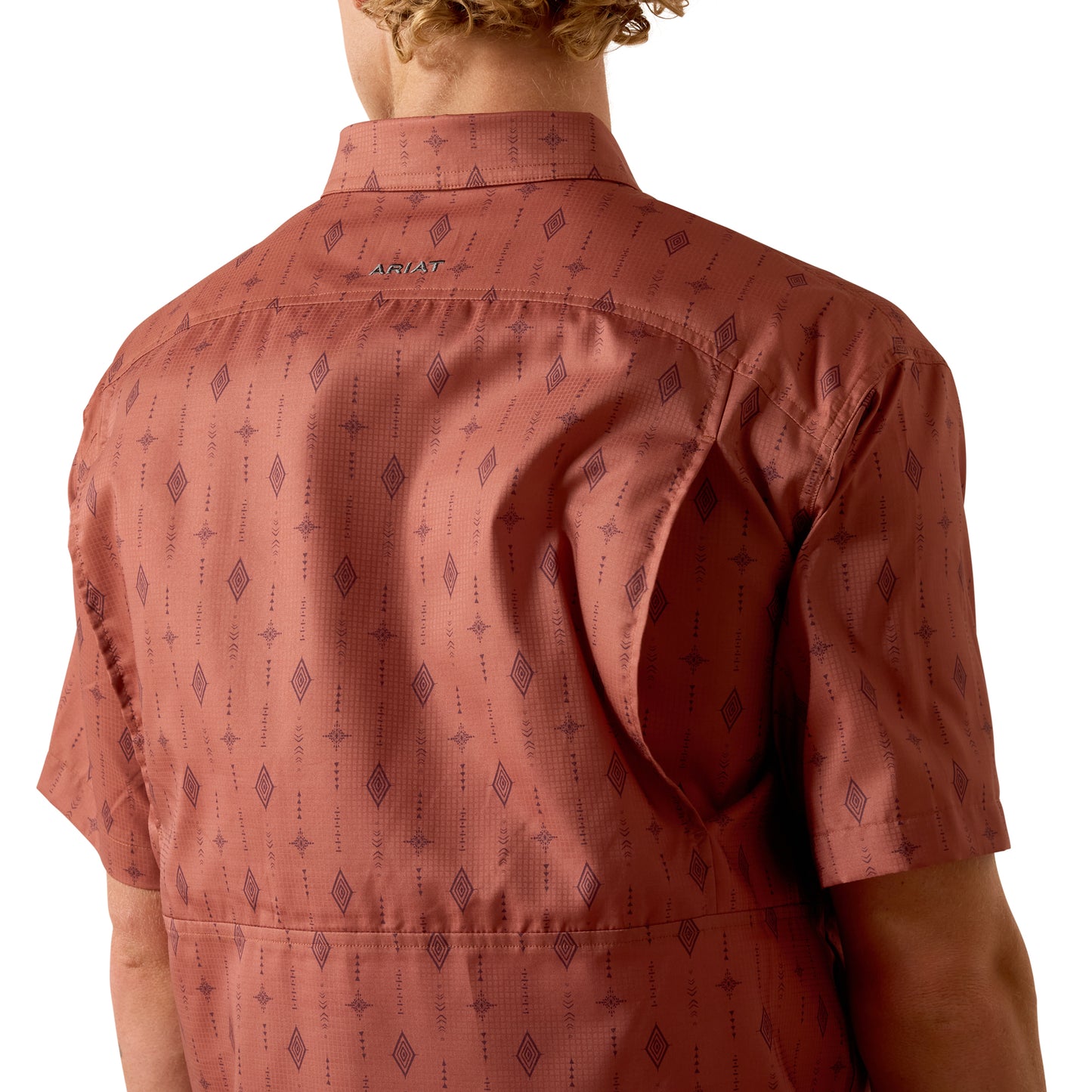 Ariat Men's VentTEK Copper Brown Printed Button Down Shirt 10073430