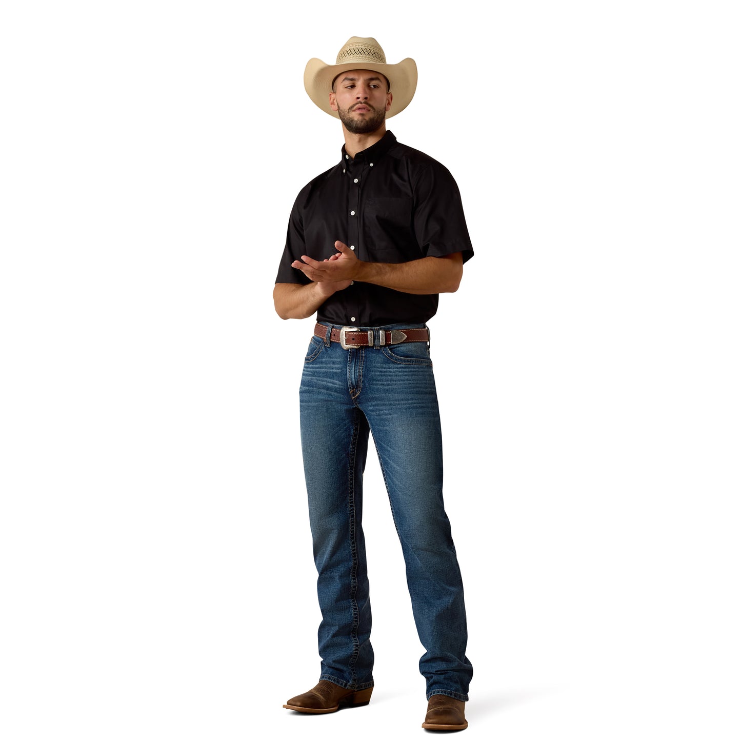 Ariat Men's Lightweight Twill Black Classic Fit Shirt 10073432