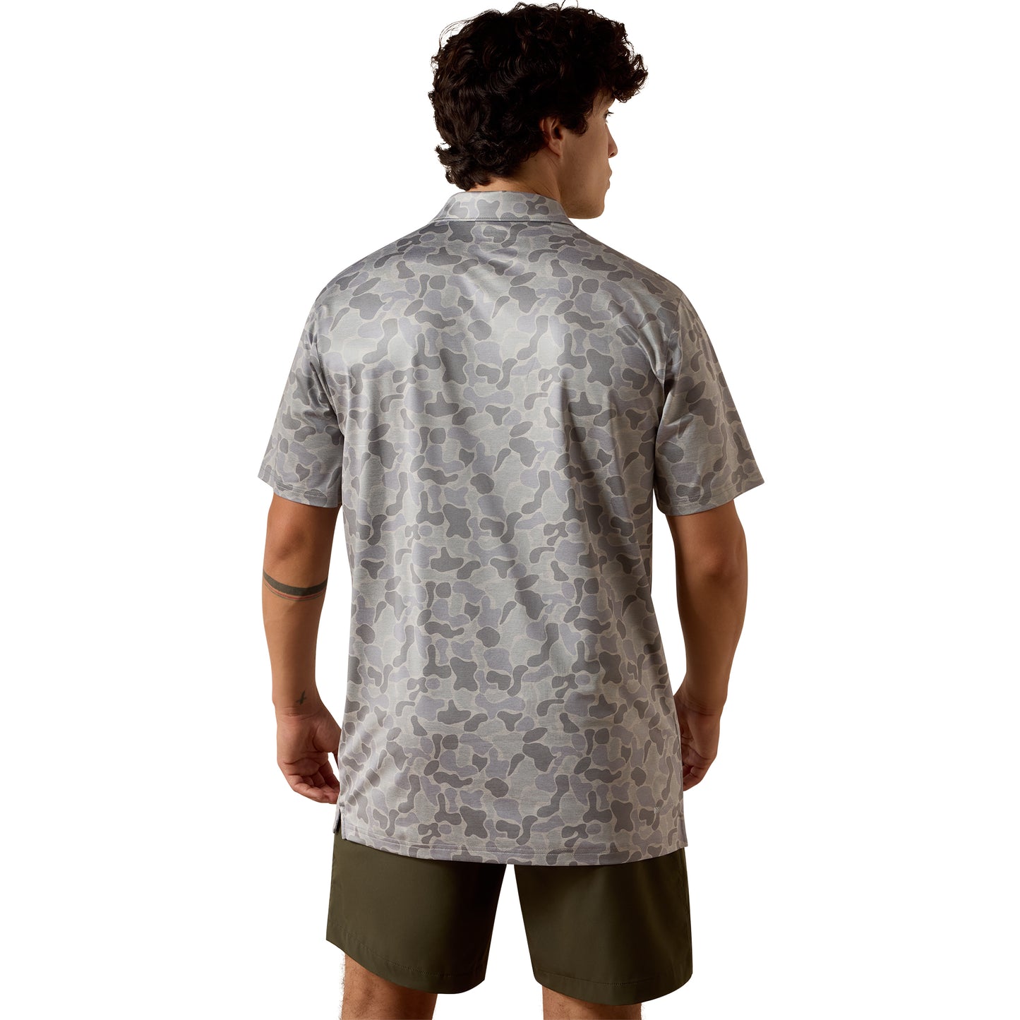 Ariat Men's Sky Rocket Heathered Camo Print Fitted Polo 10073436