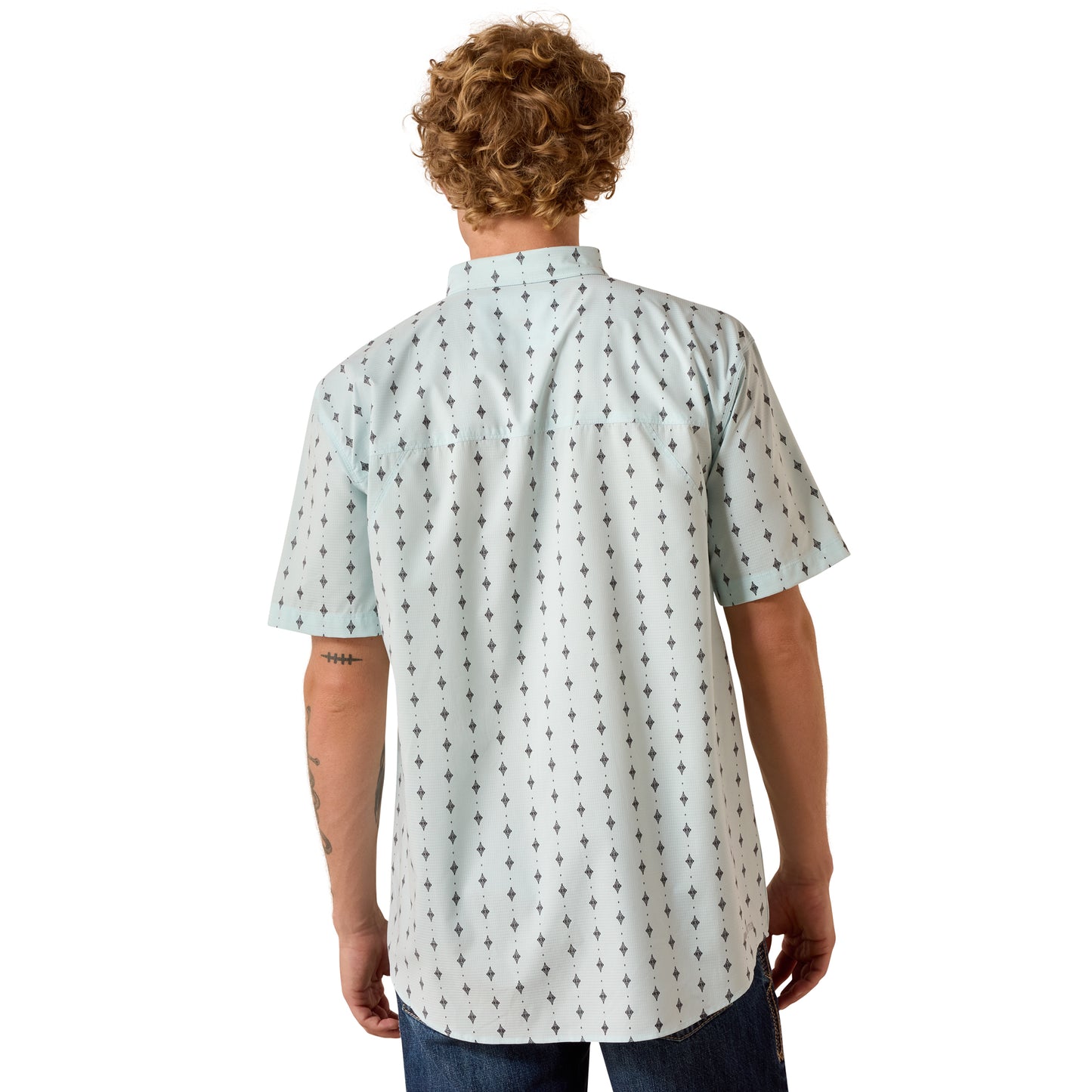 Ariat Men's Printed 360 Airflow Blue Glow Classic Fit Shirt 10073437