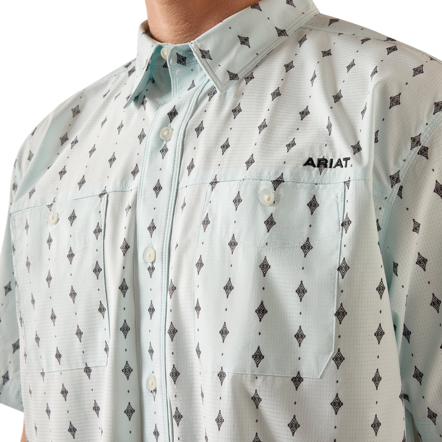 Ariat Men's Printed 360 Airflow Blue Glow Classic Fit Shirt 10073437