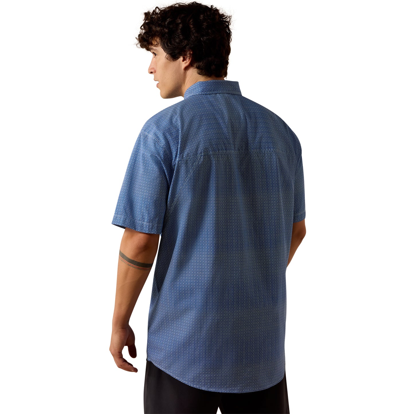 Ariat Men's Printed 360 Airflow Blue Quartz Classic Fit Shirt 10073440