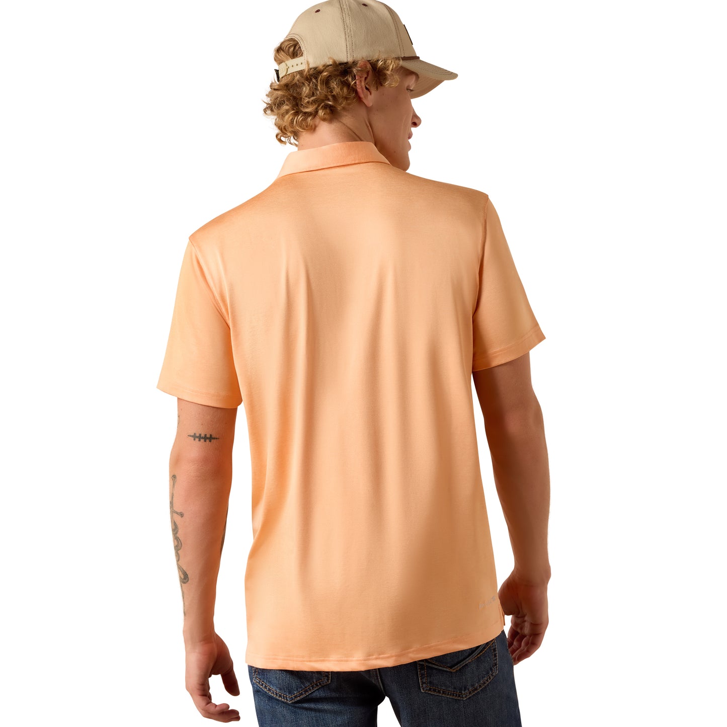 Ariat Men's Charger 2.0 Cantaloupe Fitted Polo 10073465