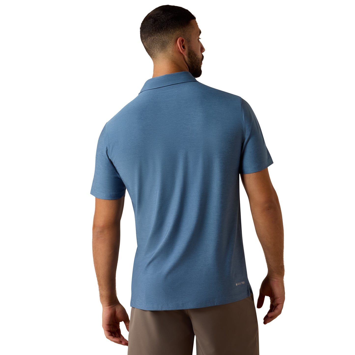 Ariat Men's Charger 2.0 Captain's Blue Fitted Polo 10073467