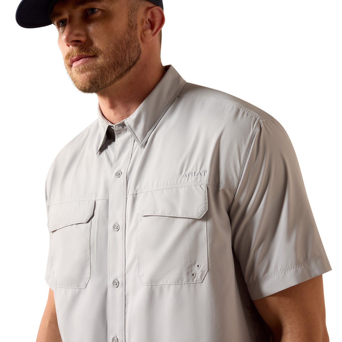 Ariat Men's VentTEK Outbound Light Grey Classic Fit Shirt 10073473