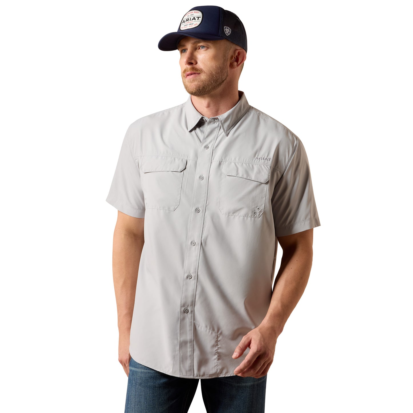 Ariat Men's VentTEK Outbound Light Grey Classic Fit Shirt 10073473