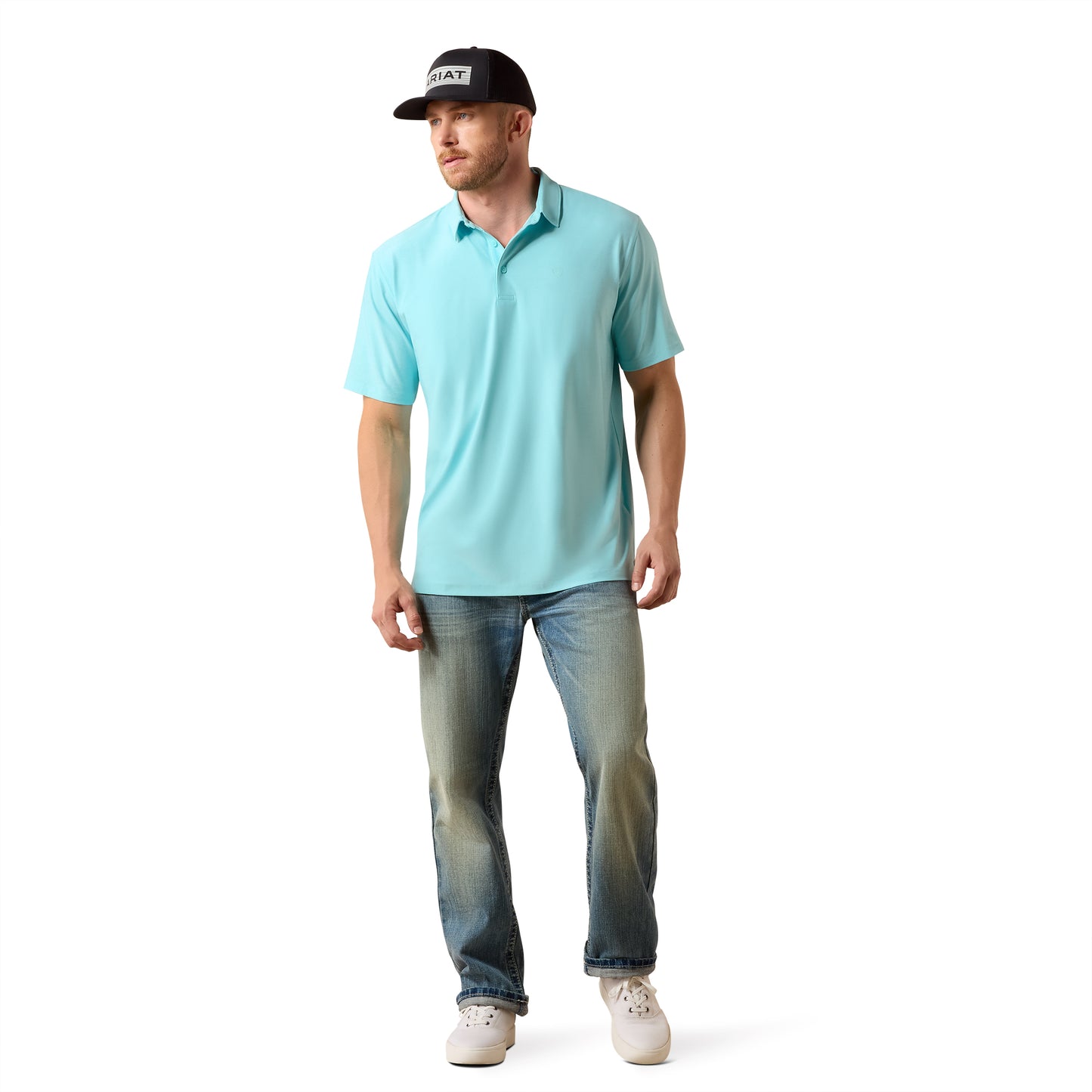 Ariat Men's Charger 2.0 Angel Blue Polo 10073475