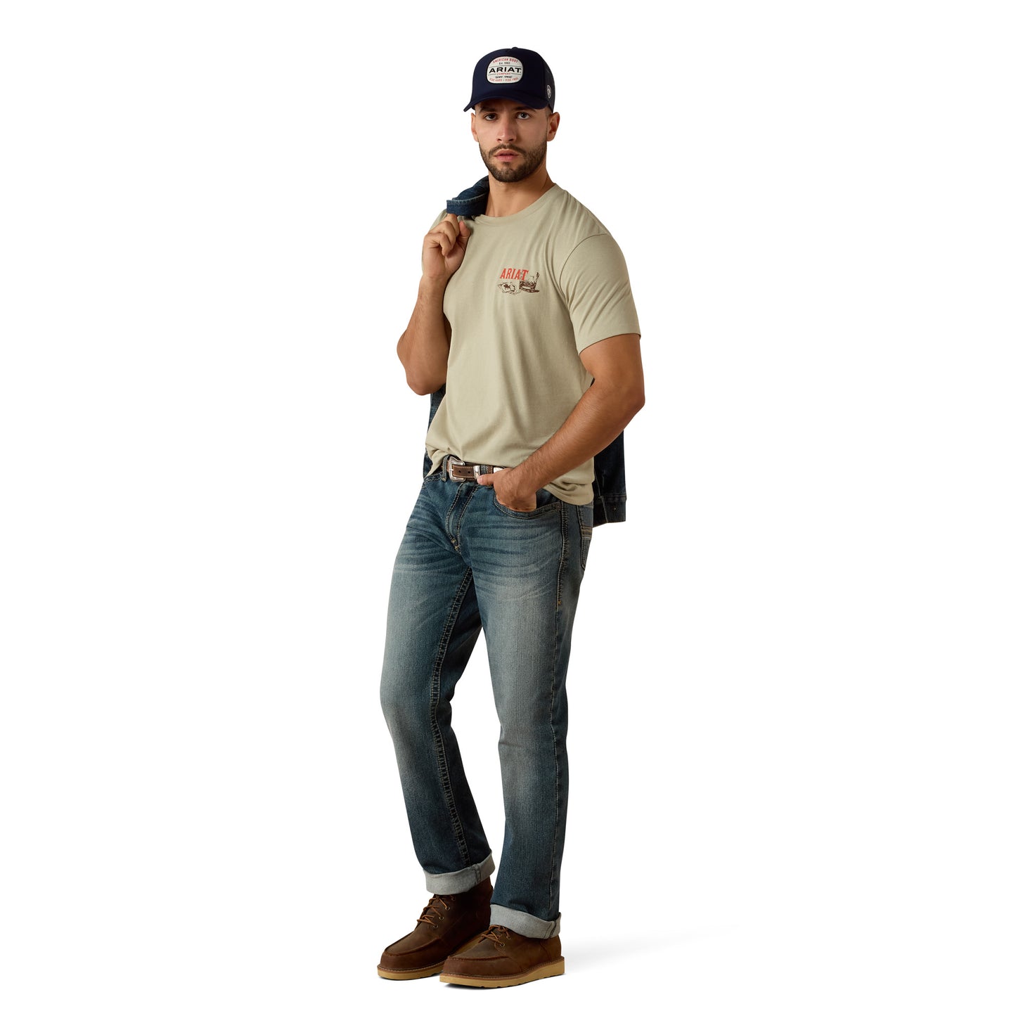Ariat Men's Whiskey Uno Elm Brown T-Shirt 10073484